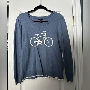Blue Bicycle Crewneck Sweater